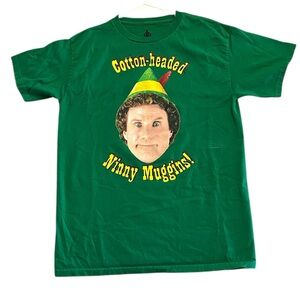 5/$25 ELF Christmas Graphic T-Shirt cotton beaded ninny muggins unisex medium